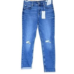 Calvin Klein Mid Rise Slim Boyfriend Jeans New with Tags Size 27 Distressing